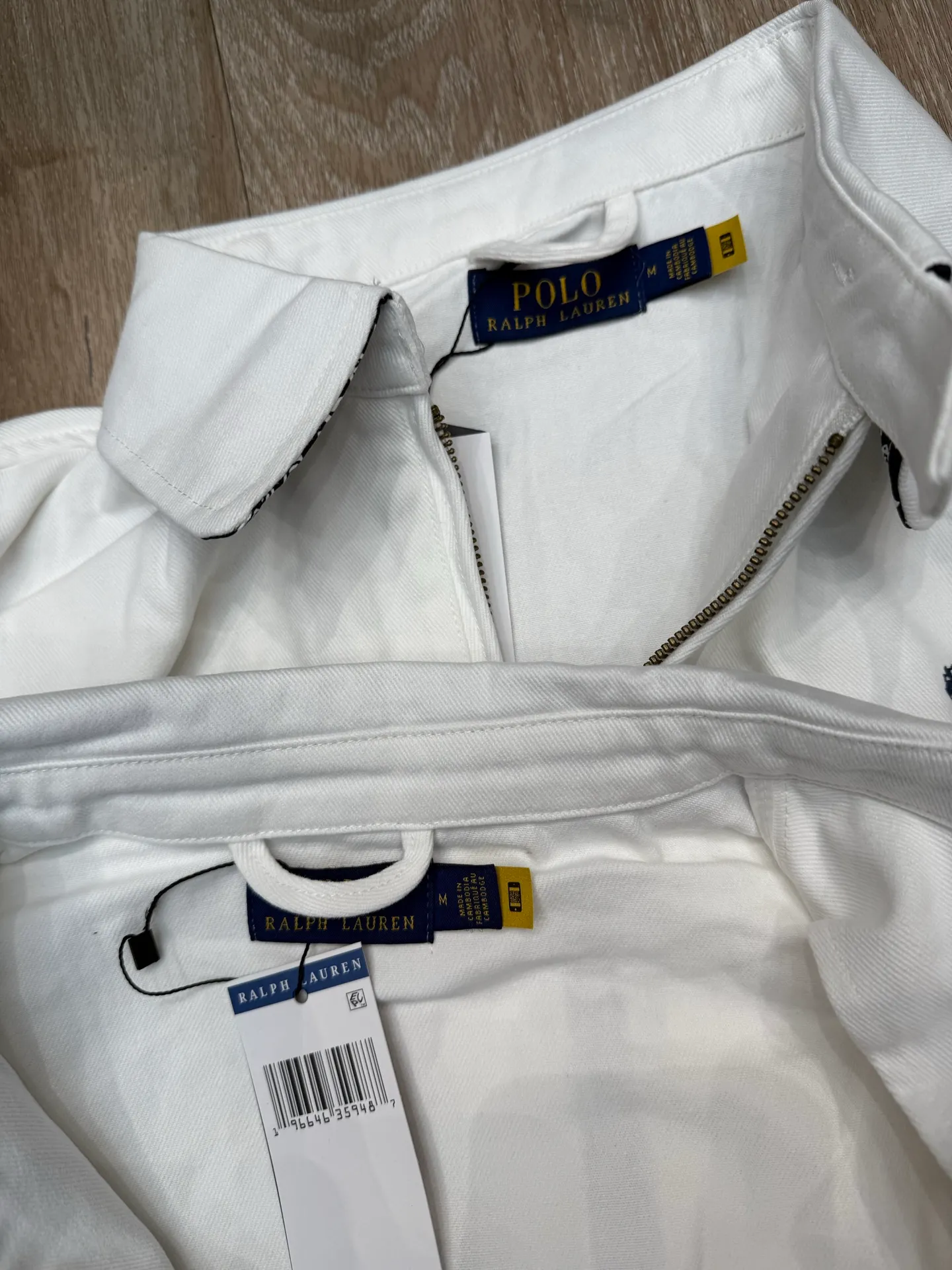 P298 Ralph Lauren·🇺🇸American high-end brand new color-blocked jacket ✅✅✅Ready stock Focus on quality Feel free to compare Size: S M L XL Color: White